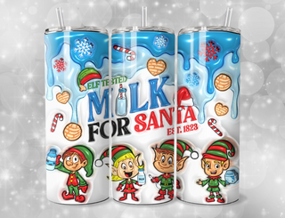 Festive Milk for Santa Holiday Themed Tumbler
