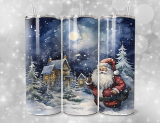 Classic Santa Claus in Village Tumbler