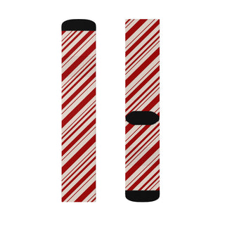 Peppermint Candy Striped Holiday Socks