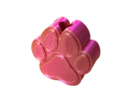 Paw Print Straw Topper (3D Print - multi colored - up to 50mm)