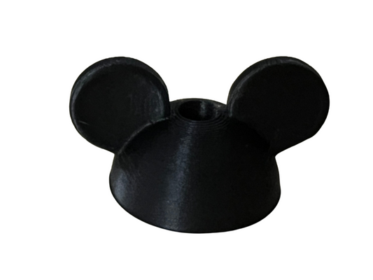 Ear Hat- Straw Topper (3D Print - black - up to 50mm)