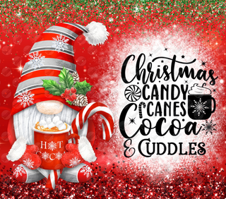 Christmas, Candy Canes, Cocoa & Cuddles Tumbler