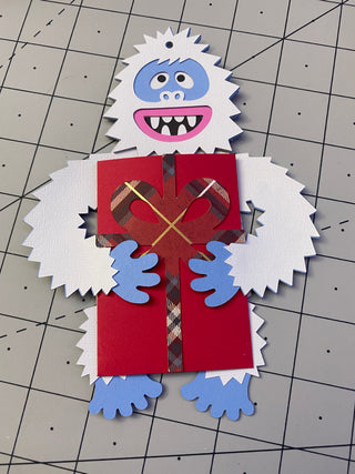 Abominable (Yeti) Snowman Gift Card Holder and Ornament - Paper Craft (Set of 5)