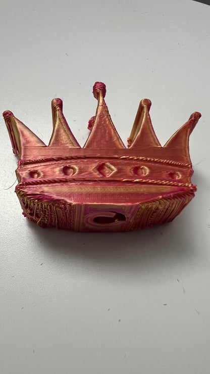 Imperfect Princess Crown - Straw Topper (3D Print - multi colored - up to 50mm)