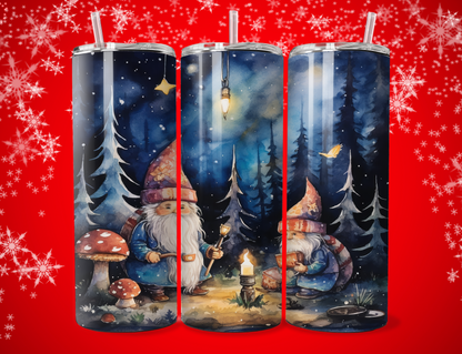 Campfire Gnomes on a Starry Night Tumbler