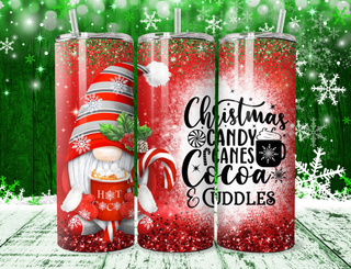 Christmas, Candy Canes, Cocoa & Cuddles Tumbler