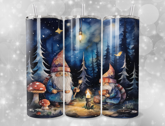 Campfire Gnomes on a Starry Night Tumbler