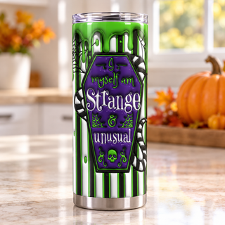 Strange and Unusual coffin — one tumbler in kitchen setting