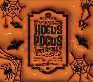 Witch Apothecary orange design — watermarked full artwork
