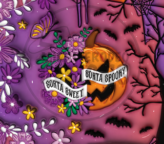 Sorta Sweet Sorta Spooky: floral pumpkin — watermarked full artwork