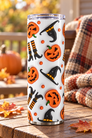 Witch hats, boots and jack-o-lanterns — porch lifestyle mockup