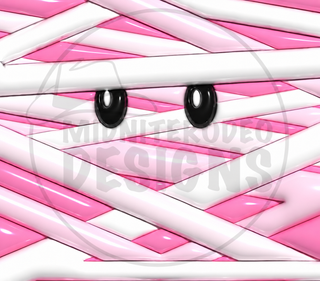Pink mummy bandages and eyes — watermarked full artwork