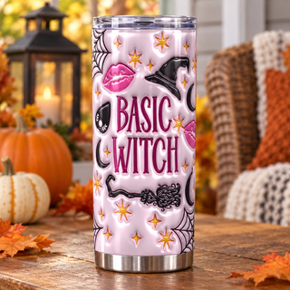 Basic Witch: witch accessories — one tumbler in porch setting