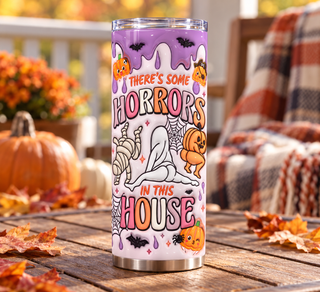 Theres Some Horrors in This House: ghosts and skeleton — porch lifestyle mockup