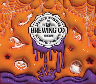 Witch Brewing: orange-purple spiderwebs — flat artwork preview