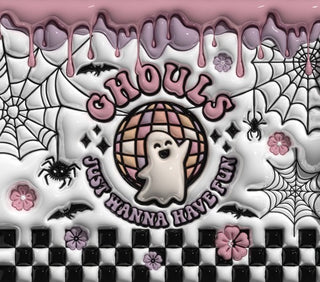 Ghouls Just Wanna Have Fun: disco-ball ghost — flat artwork preview