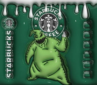 Burlap Creature coffee parody on green — flat artwork preview