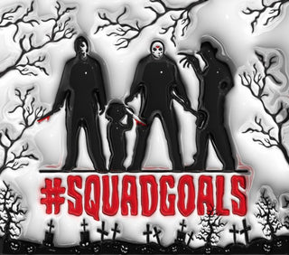 Squadgoals: masked horror characters — flat artwork preview