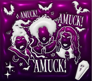 Three Witches and Lettering — flat artwork preview