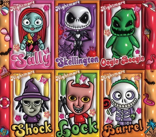 Spooky Storybook characters in toy-style boxes — flat artwork preview