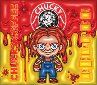 Orange-Haired Doll coffee parody — flat artwork preview
