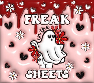 Freak in the Sheets: ghost and flowers — flat artwork preview