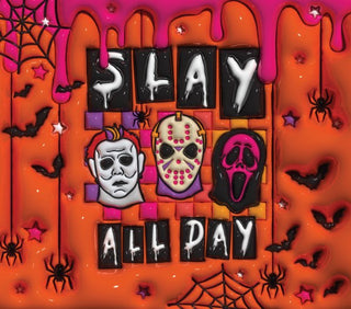 Slay All Day: horror masks — flat artwork preview