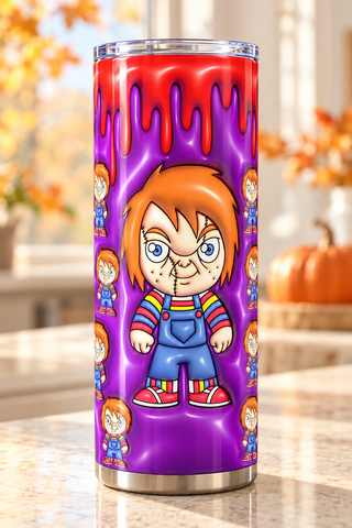 Orange-Haired Doll on Purple — kitchen lifestyle mockup