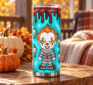Sinister Clown on Turquoise — porch lifestyle mockup
